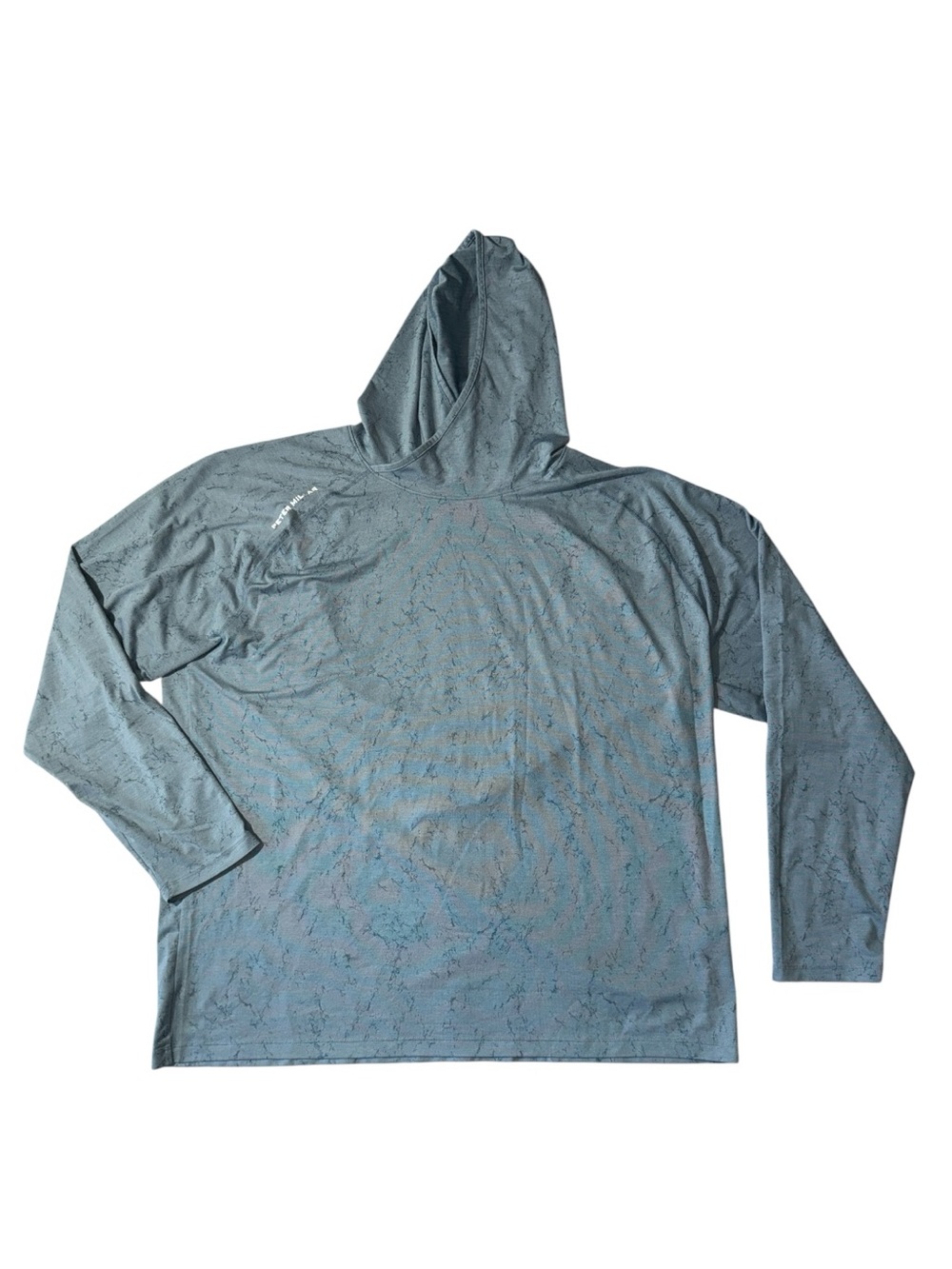Peter Millar mens 2XL XXL blue lightweight performance golf pullover hoodie EUC